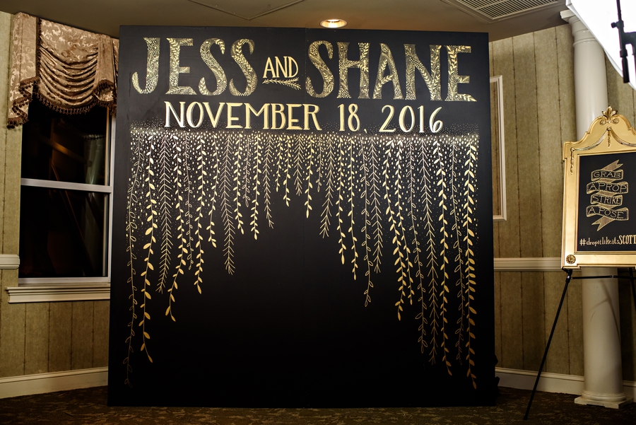 A hand drawn photo booth background.